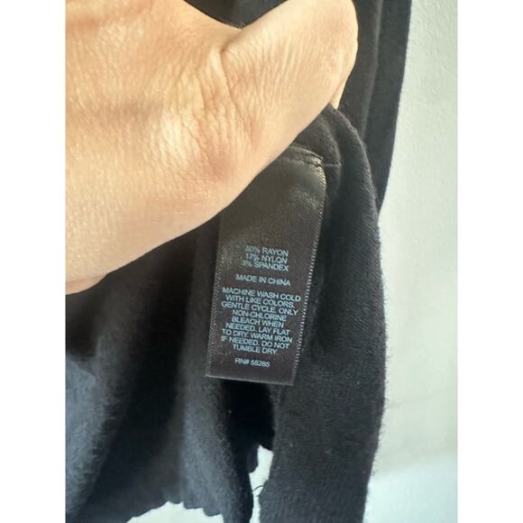 Express Sweater Women's Medium Black Cardigan Button Front Preppy Academia Twee - Picture 4 of 6